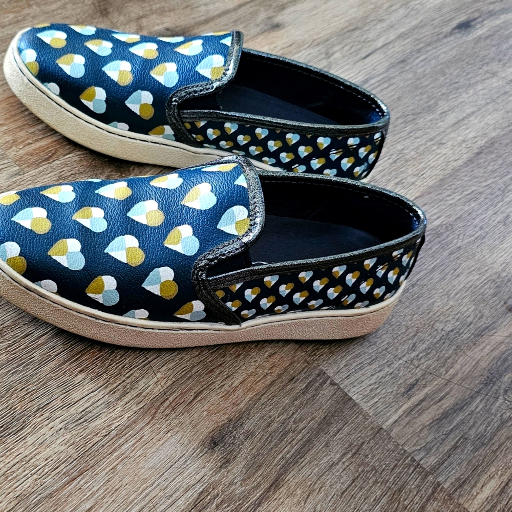 Coach slip on hearts loafers size 5